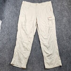 Simms Pants‎ Mens 2XL Beige Nylon Fishing Cargo Quick Dry Outdoor Hiking Travel
